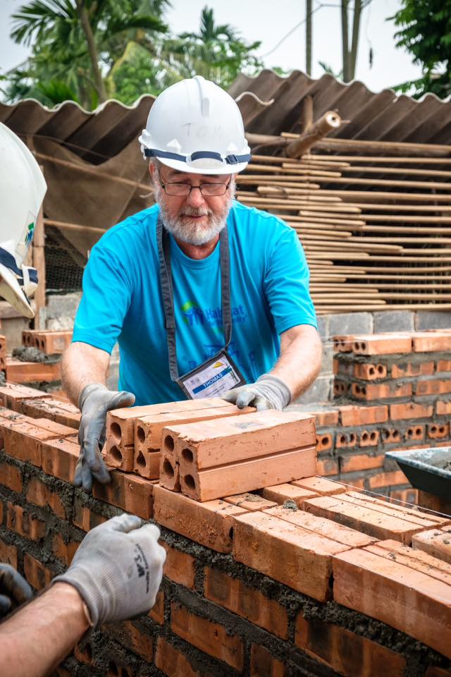 Mr. Tom Chap during his 3rd build this year with HFH Vietnam